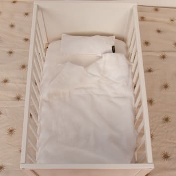 Palabra deberes George Eliot Juego de sábanas de lino blanco para mini cuna 55x85 cm (3pz) BÁSICO |  Maisons du Monde