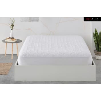 Vipalia Pack 2 Protectores colchon acolchados PU impermeable Cama 90 cm