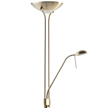 Lucande Mairia lámpara pie LED ondulada aluminio
