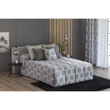 Edredón confort acolchado 200 gr jacquard beige cama 150 (190x265