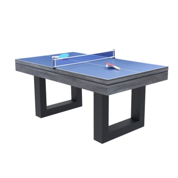 Tavolo multigioco 3 in 1 biliardo e ping pong in legno grigio Denver