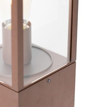 Lampe Sur Pied Extérieur Qazqa Denmark - Style Industriel Brun Rouille - IP44 - Culot E27 Max 15W - Éclairage Jardin