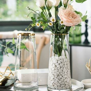 Dekorative Steine für Vase, H18, Weiß