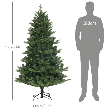 Albero Di Natale Artificiale 1,5 Metri - Con Luci A Fibra Ottica, Supporto In Metallo, Facile Da Montare