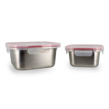 Boîte Hermétique En Acier Inoxydable 304 - Capacité 50 L - Avec Couvercle Et Fermeture à Pince - Pour Riz, Farine, Céréales, Aliments Secs