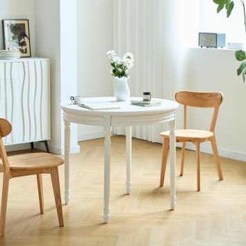 Tavolo rotondo in pino massiccio naturale Aurornis 74 - 120 x 120 cm