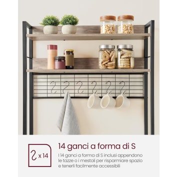 IRONCK Scaffale per panettieri con presa di corrente, mobile
