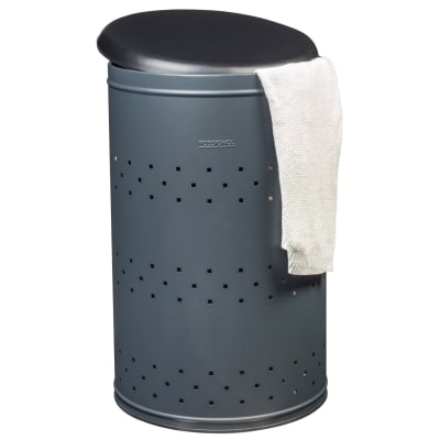 Panier à Linge Avec Couvercle, 2 Compartiments, 145 L, Pour Collecter Et Trier Linge Sale Gris 96342589