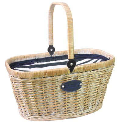 Panier De Jardin Avec Anse – Fait Main – Très Bon état – 42x30x30 Cm