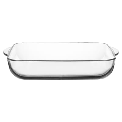 Plat à Four En Verre Borosilicate 1 Litre - 26x15x4.5 Cm - Rectangulaire Avec Poignées - Micro-ondes, Four, Lave-vaisselle - 11