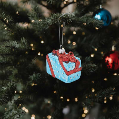 Cassetta Decorativa In Legno Con Albero Di Natale - 30x20x40 Cm, Portabottiglie, Scatola Regalo, Made In UE