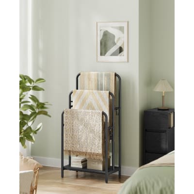 Barre Porte-serviettes Pour Salle De Bain - Support Mural Pour Torchons De Cuisine Noir 40 Cm 97353656