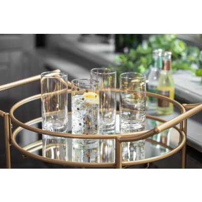 Lot De 4 Verres à Flûte Sans Tige MIKASA Cheers - Coupe à Champagne 230 Ml En Verre Transparent