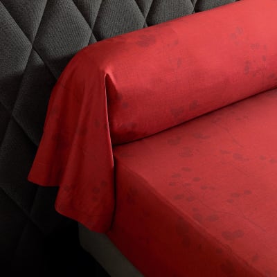 Taie de traversin percale de coton (L185 cm) Cali Bois de rose - Linge
