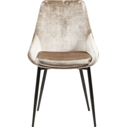 Stuhl in Samt-Optik, beige EAST SIDE
