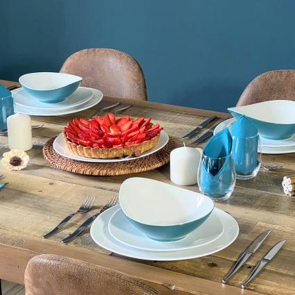 Posate Acciaio Set Posate Tognana Elegance - 4 Pezzi Acciaio Inox 18/0 Argento Posate Qualità Ristorante Casa