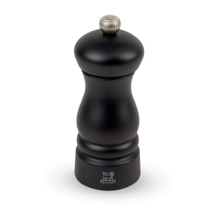 Moulin à sel en bois noir mat H13cm