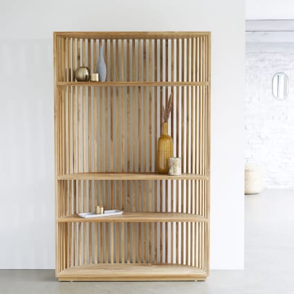 Bibliothèque en teck 215 cm - Meubles de rangement de salon