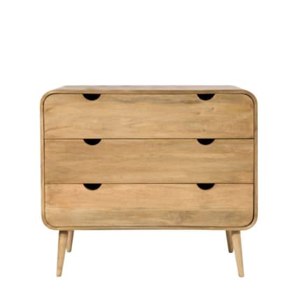 Commode en manguier beige 3 tiroirs