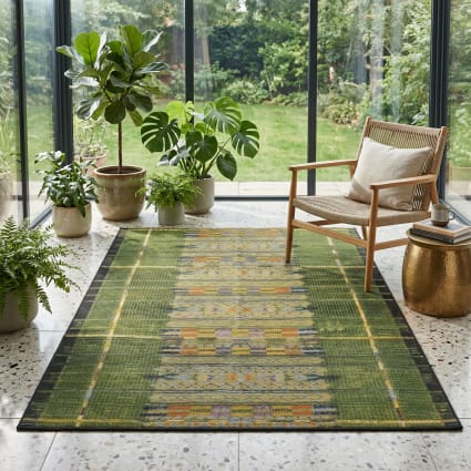 Teppich aus flachgewebtem Polyester - Grün - 300x400 cm AURORA