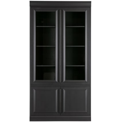 Vitrine 2 portes en pin noir Organize | Maisons du Monde