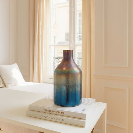Vase Décoratif Orange Hoff Interieur – Verre Et Métal
