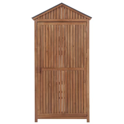 Gartenschrank 100 cm 200 cm Akazienholz Braun Savoca
