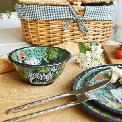 Bol de melamina con estampado de la selva 15 cm Jungle Maisons