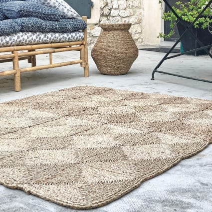 Teppich aus Mendong-Naturfasern 150 x 180 cm Sumba