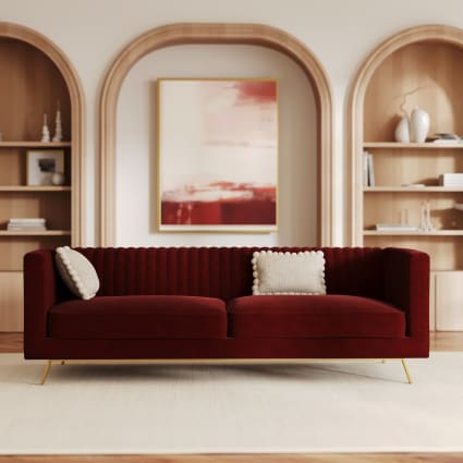 Salotto Divani Colore Bordeaux Divano Ad Angolo Modulare In Pelle