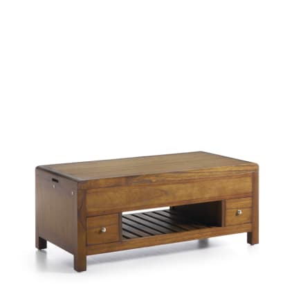Tavolino Da Salotto PURFINO Con Piano Sollevabile | Legno Con Contenitore Nascosto | Ideale Per Piccoli Spazi E Smart Working