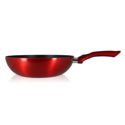 Wok 28cm Aluminium Anti-Adhésif IRIS Menastyl - Poignée Amovible Compatible Induction