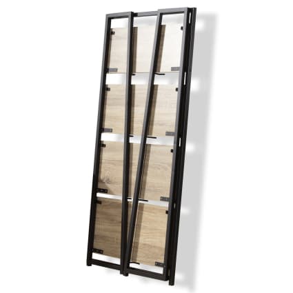 Scaffale Pieghevole A 3 Ripiani Con Ruote - Bianco, 71,5x36,5x87 Cm