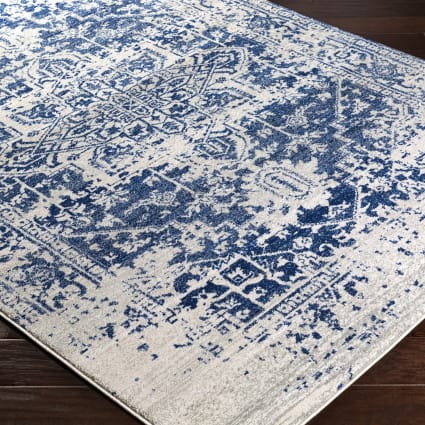 Tapis Vintage Oriental Bleu/Blanc 120x170 Dania | Maisons du Monde
