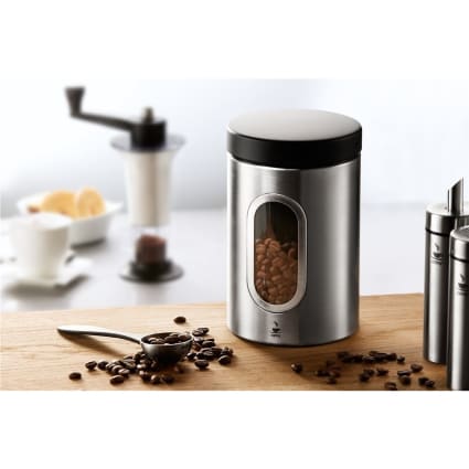 Barattolo Caffè Ermetico In Acciaio Inox 2,8L Con Valvola E Data - Beige - 6