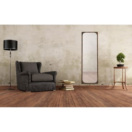 Miroir rectangulaire métal noir Industriel gustav, l.140 x H.40 cm