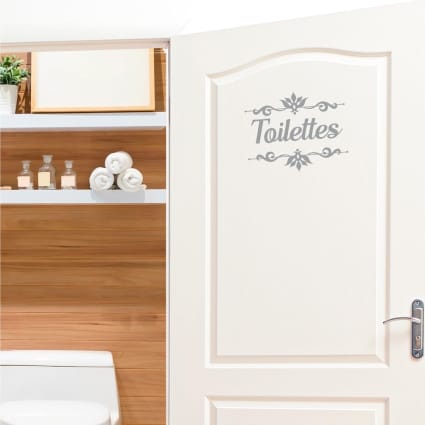 Stickers Pour Couvercle De Toilette – Autocollants Déco Salle De Bain – Bleu 35x40cm