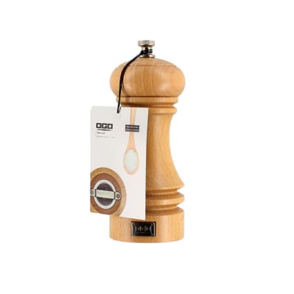 Moulin à Poivre Et Sel Manuel En Bois Forme Champignon - Lot De 2 - Base Chêne Naturel - Pour Cuisine Et Table - 14