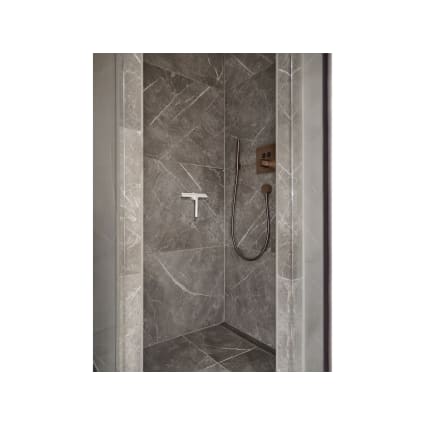Raclette De Douche Design HAMBOURG - Support En Silicone Sans Perçage - Adhésif 3M - Blanc - 23 Cm - Moderne Et Antidérapante - 11