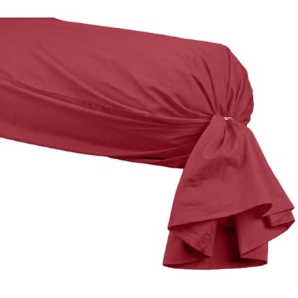 Taie de traversin unie Percale de Coton 80 fils 85x185 curry Curry