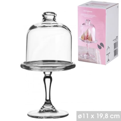 Lot De 12 Cloches à Gâteau Transparentes - Mini Présentoirs à Desserts Avec Couvercle - Doré Et Transparent