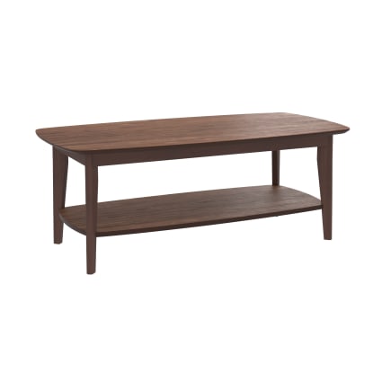 Rechteckiger Couchtisch aus dunklem Holz Sadi