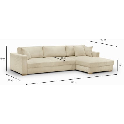 Canapé D'angle Convertible Lit Avec Rangement - Forme L Universelle Gauche/droite - Tissu Easy Clean Graphite - Dimensions 240x165x87cm - Confort Réglable