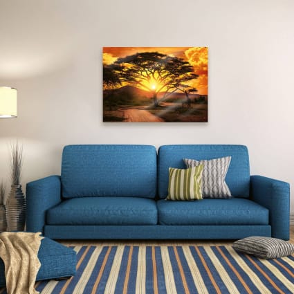 Tableau sur verre synthétique grotte de plage 80x120 cm | Leroy Merlin
