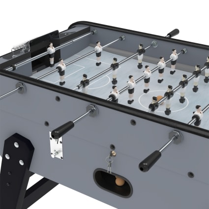 Baby-foot Adulte Bistrot 155,3 Cm Avec Monnayeur – Style Bois Vieilli, Usage Familial Et Professionnel, Livré Avec 11 Balles