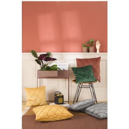 Tosleo Lot de 2 Housse de Coussin 60x60cm Taie d'oreiller en Velours Plissé Décoration de Lingots d'or pour Maison Salon Chambre Brun