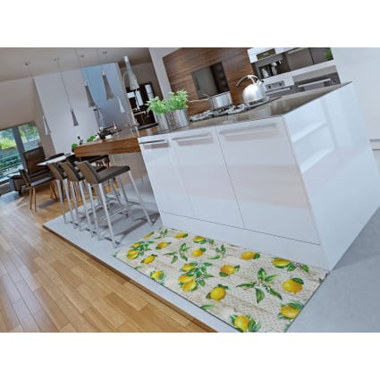 Lot De 2 Tapis De Cuisine CosìCasa En Bambou - 50x75cm Et 50x120cm - Antidérapants Et Lavables