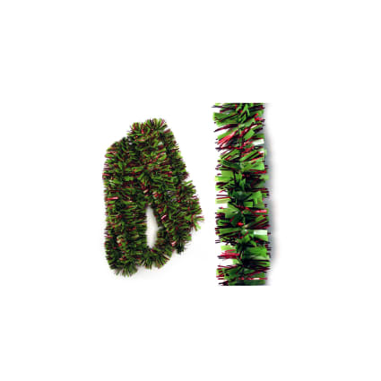 Guirlande De Noël Verte Avec Nœuds Rouges - 10 Mètres, PVC Souple, Pour Sapin, Escalier, Décoration Festive