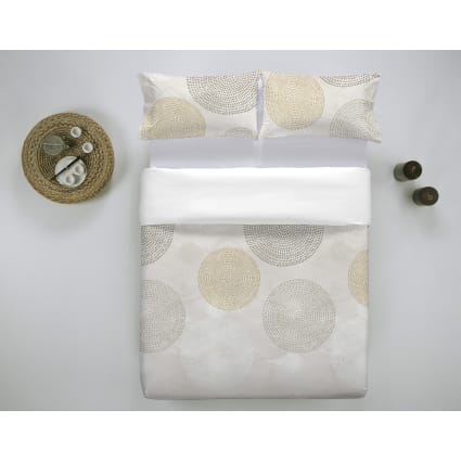 Homebox Set Copripiumino Cotone Egiziano 1200 Fili - King Size, Stampa Rami, Crema - Foto 10