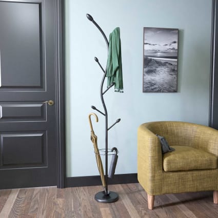 Marron 53x39x187hcm Perchero De Pie Madera Leroy Merlin Perchero - Main Image